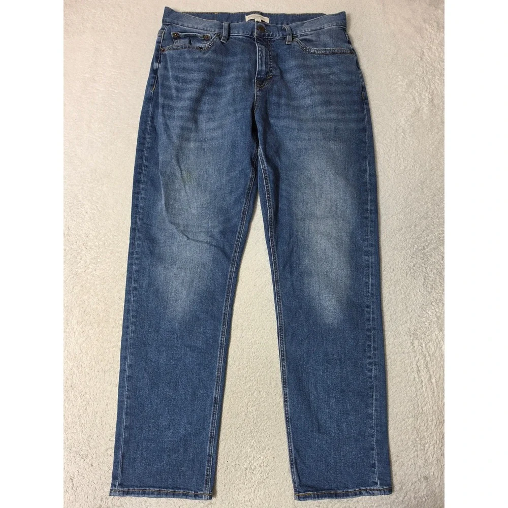 Banana Republic Traveler Straight Jeans Mens 33/32 Blue Stretch‎ Denim Pants